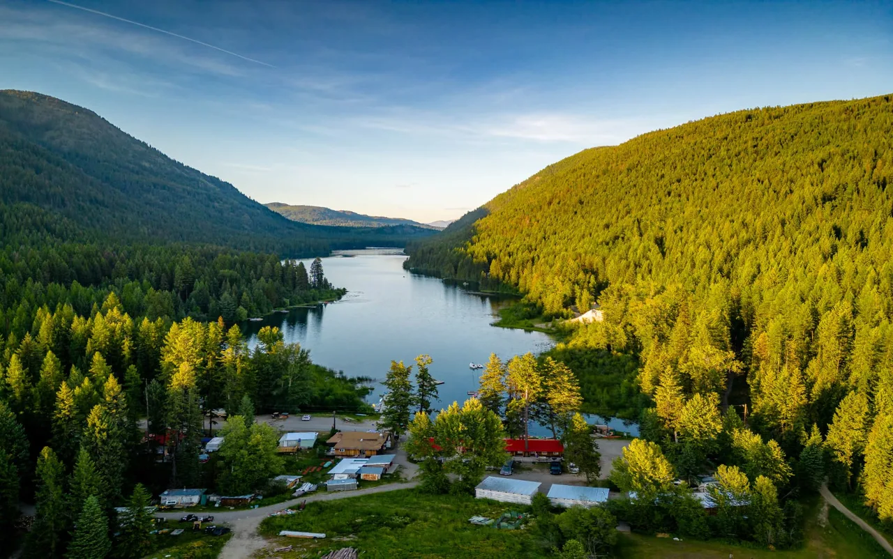 Lake and forested hills in Boundary Country